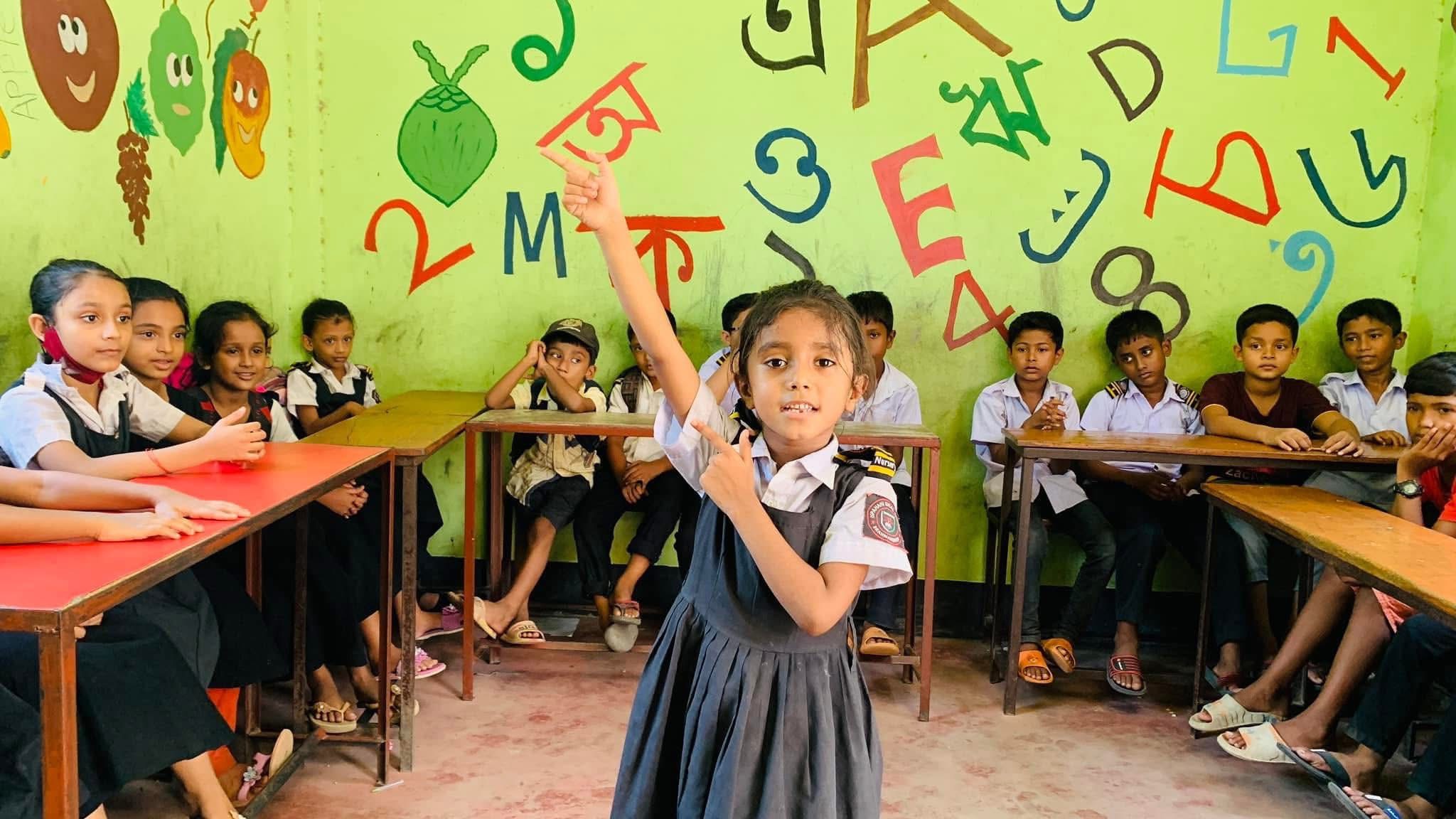 Students during campus program