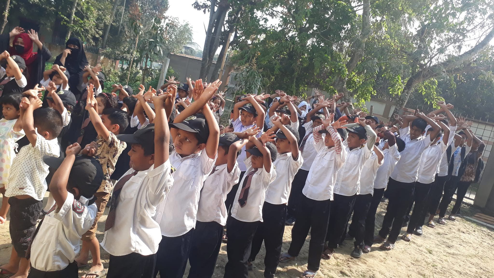 Students using technology in class